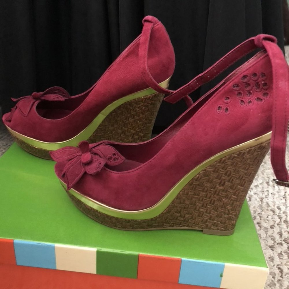 Charles by Charles David Bloomer Bordeaux Wedges-8